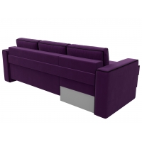Угловой диван Принстон (микровельвет фиолетовый чёрный) - Изображение 5